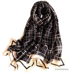 Mulberry Silk Scarf Shawl Wrap 70x35 Lightweight Fashion Accessory